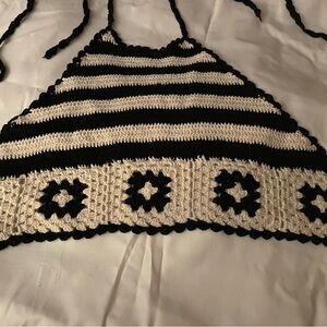 Vintage 70s crochet halter top